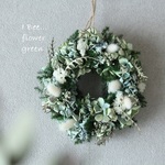 早割クリスマス！ホワイト×グリーンのリース
