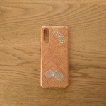 ミナペルホネン　*choucho*ライトブラウン×ミント*　mina perhonen　受注作成　iphoneケース　スマホケース
