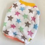 翌日発送★首38胴54着丈30あったか♡⭐️柄のボアタンク白黄色中型犬小型犬パグフレブル服パグ服フレンチブルドッグ服