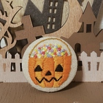 ジャックオランタン　🎃　お菓子はいかが🍪　38mmブローチ