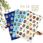 小さい手にちょうど良い 電車柄セット ハーフハンカチ 幼児ハンカチ 小さいハンカチ