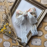 【再販】インド刺繍×レースのダブルリボン♡ポニーフック※コットンレースにﾘﾆｭｰｱﾙ(* >ω<)