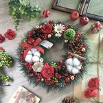 6＊　クリスマスリース　クリスマス飾り　クリスマスドア飾り　クリスマスプレゼント＊*