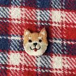 柴犬のお顔　刺繍ワッペン