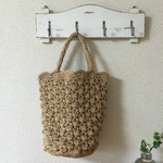 松あみの麻ひもバッグ たて長