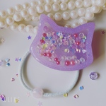 パープル💜ねこ🐈‍⬛シャカシャカヘアゴム