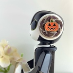 ロボホン　耳飾り　水引製【ジャック・オー・ランタン】ハロウィン　オレンジ　かぼちゃ　ナイトメア　キラキラ