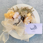 [h.13] リボン × ヴィンテージガーリーオレンジ ドライフラワー リボン ヘッドパーツ 髪飾り 成人式 結婚式 卒業式 前撮り