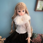 リカちゃん フェイクファーショール 【オフホワイト】 ストール リカちゃん服