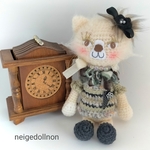 メルヘンネコ☆編みぐるみ25㎝（リボン）