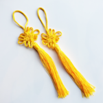 2個  大 飾り結び タッセル④/黄色【約23㎝】 (tassel-28)