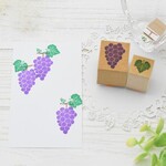 ぶどうのはんこ 秋のくだものはんこ