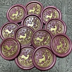 ✨Wax Seal Stamp✨シーリングスタンプ〝猫と鈴蘭〟シールパーツ＊コラージュ素材