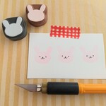 【お試しはんこ】うさぎ型 はんこ
