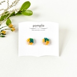 キンモクセイ花ピアス、イヤリング