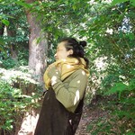 asana HEMP100% ガーゼ 大判 ショール・草木染め●マンゴー