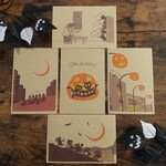 黒猫のハロウィンポストカード(5枚組)