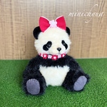 サイズ大!!お花でオシャレな仔パンダ🐾あみぐるみ