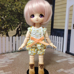 オビツ11サイズ　小花柄ロンパース