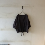 ［秋SALE］ゆったり裾ギャザーブラウス＊french linen100% 