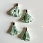 ◉再入荷◉【2pcs mint green #2】simple satin tassel