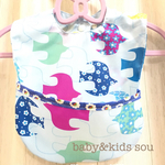 限定   立体ポケットのお食事エプロン•*¨*•.¸¸♬撥水ラミネート加工♪北欧とり柄♡ 