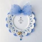 【New!!】milky vampire† blue ダブルフリルレース首輪  [wf-097] ¥2400