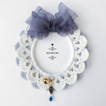 milky vampire† gray ダブルフリルレース首輪  [wf-098] 本体¥2200/チャーム¥300