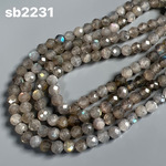 ラブラドライト カット 4ミリ ビーズ 連 sb2231