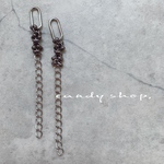 new     black silver  chain  parts 