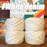 #093 再販☆denim×white 引き揃え糸 バラ売り