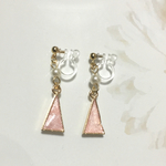 ◇再販◇パステルピンクとパールのイヤリング