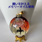 ヒマラヤ岩塩・メモリーオイル使用/親子猫のオルゴナイトネックレス/チョーカー/キーホルダー