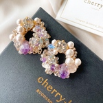 bubble beads purple ring bijou pierce