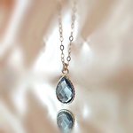 14KGF/ TEARDROP TANZANITE NECKLACE