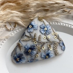 インド刺繍リボンのパッチンピン
