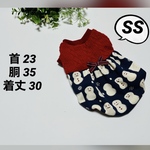 犬服　雪だるま生地最終です　完成品『SSサイズ　⛄️雪だるま　バルーンワンピース』冬