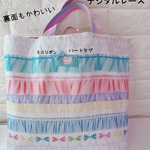 647）床に着かない！汚れない♡　ユニコーンキャッスル　ピンク　レッスンバッグ　