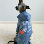 名入れオーダー デニム風スラブ スウェット ロンパース 犬服