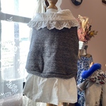 SALE○犬服　襟付きノースリーブワンピース　グレー　サンプル品