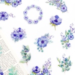 コラージュ 花 フレークシール  30枚set 《quiet flower》 [F534]