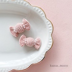 new*̣̩⋆̩*﻿キャンディのヘアゴム 2個セット(ピーチピンク) ベビー・キッズ用 ゴム付け替え可能