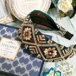 インド刺繍リボンのカチューシャ
