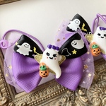 再販♡大人気⭐️ハロウィン🎃キュートおばけちゃんリボン👻チュール☆キッズリボンへアゴム２点セット