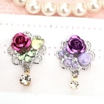 2個組　ローズ　パール　マスク　マグネット  ピアス　チャーム　アクセサリー　飾り　ブローチ