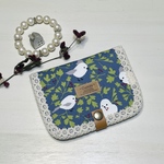 【SALE!!】可愛いシマエナガさん柄♡　二つ折り財布　カード入れ・コインケース付き　コンパクト　ミニ財布