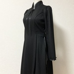 (再)冬もアオザイ風楽ワンピ(ブラック)