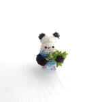 【受注制作】セキセイインコのあみぐるみパンダさんver.