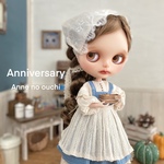 【エプロンワンピース】オーガニックコットン7点セット(ブル