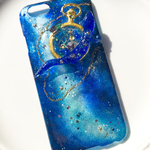 コズミックブルーのトカゲさんの スマホケース